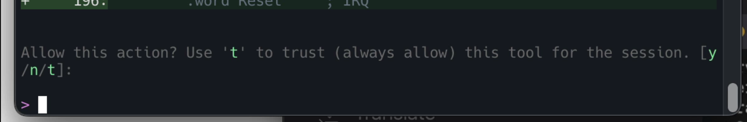 An "allow this action" prompt in Q chat"