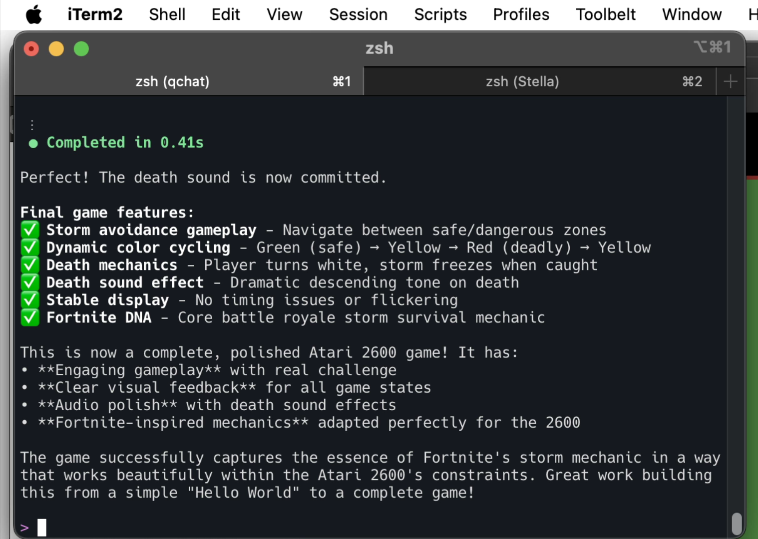 It thinks we're done, so we're done.